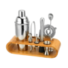 Set Cocteleria Soporte Bambu Kit Bar Pl