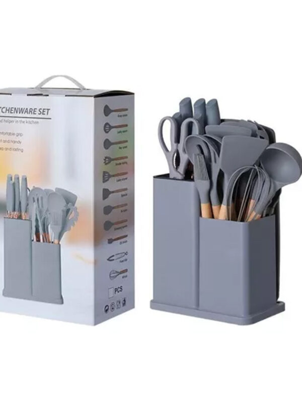 Utensilios Cocina 19Pz Esenciales Gris