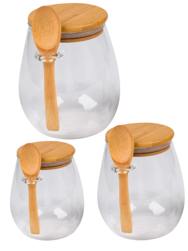 Juego Recipientes X3 Hermeticos Vidrio