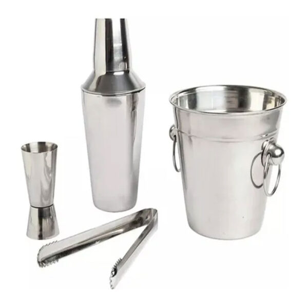 Set Bar 4 Piezas Acero Inoxidable Eleg