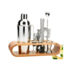 Set Cocteleria Soporte Bambu Kit Bar Pl