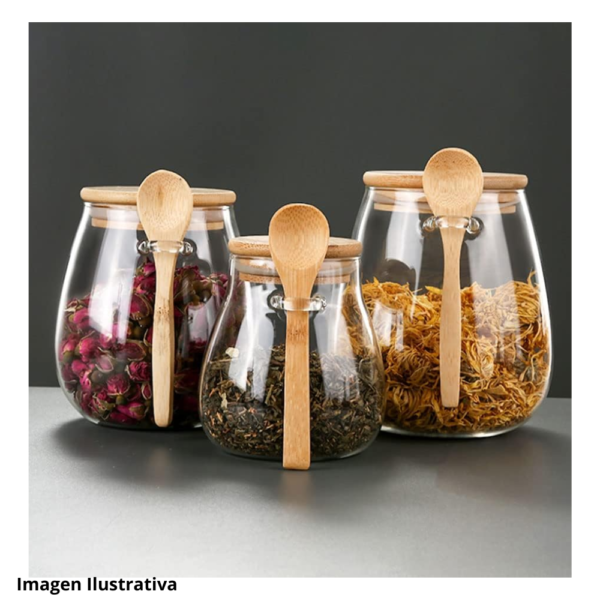 Juego Recipientes X3 Hermeticos Vidrio