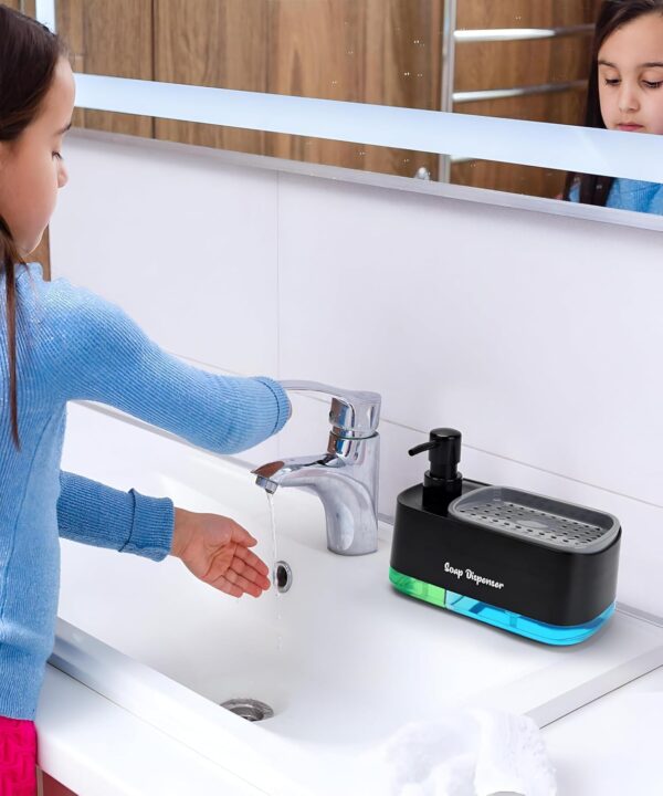 02 Dispensador Jabón Platos Doble 2 En 1