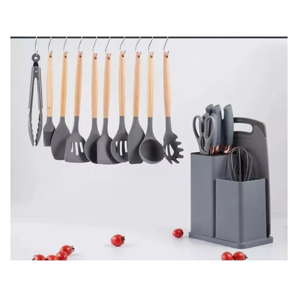 Utensilios Cocina 19Pz Esenciales Gris